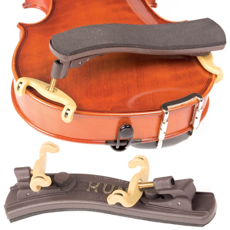 Kun Collapsible Mini Shoulder Rest 1/4-1/8 Violin - Brown - Image 3